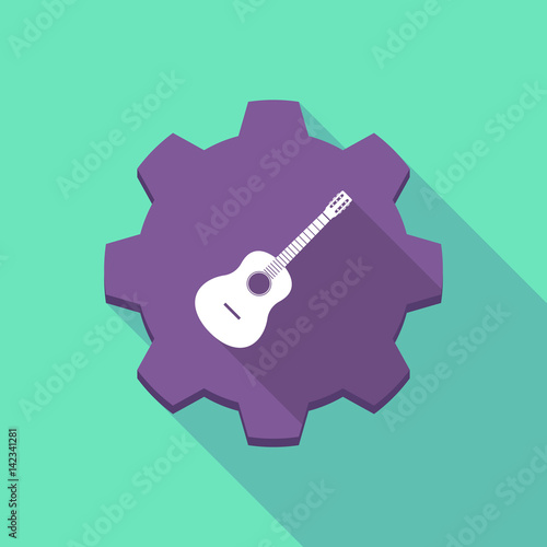 Long shadow gear with  a six string acoustic guitar