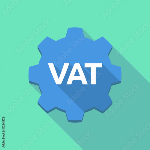 Long shadow gear with  the value added tax acronym VAT