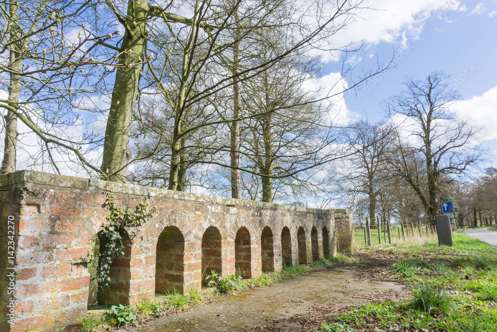 Brick arch ways and structures in the countryside, UK.