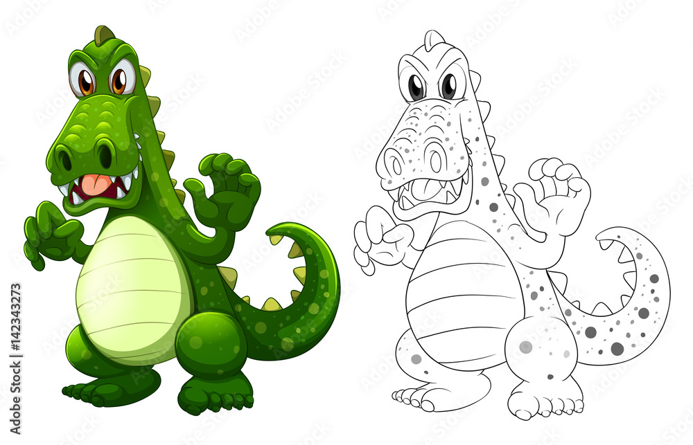 Obraz premium Doodles drafting animal for dragon