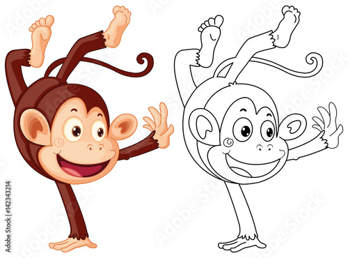 Doodles drafting animal for monkey flipping