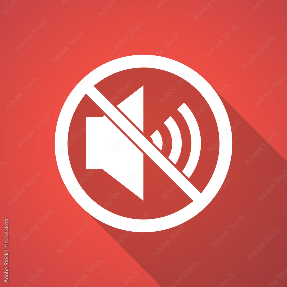Illustration of a speaker in a not allowed signal Illustration of a speaker in a not allowed signal