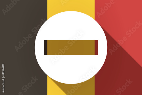 Long shadow Germany flag with