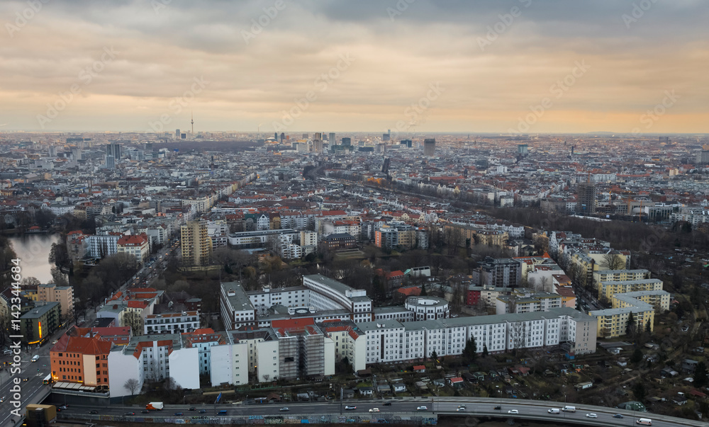 berlin germany cityscape from above
