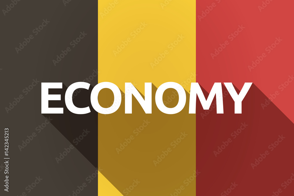 Fototapeta premium Long shadow Germany flag with