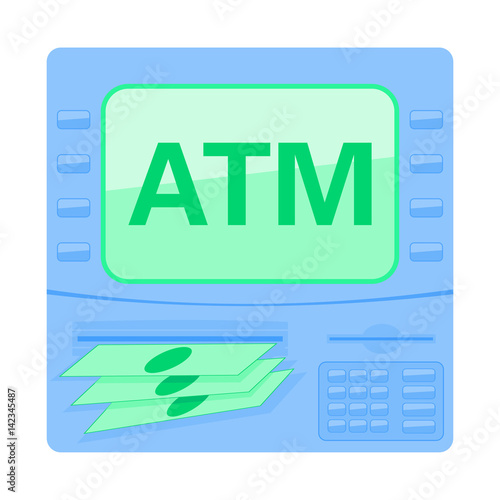 ATM with money icon