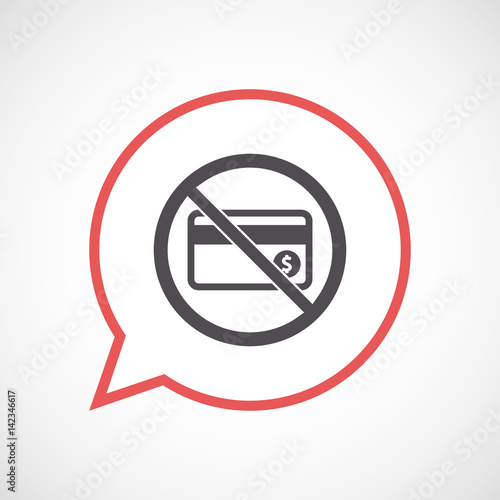 Isolated comic balloon with a credit card in a not allowed signal Free Download Isolated comic balloon with a credit card in a not allowed signal - GFXLoad