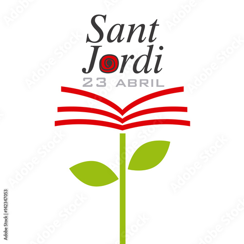 Sant Jordi. Traditional festival of Catalonia. Spain photo