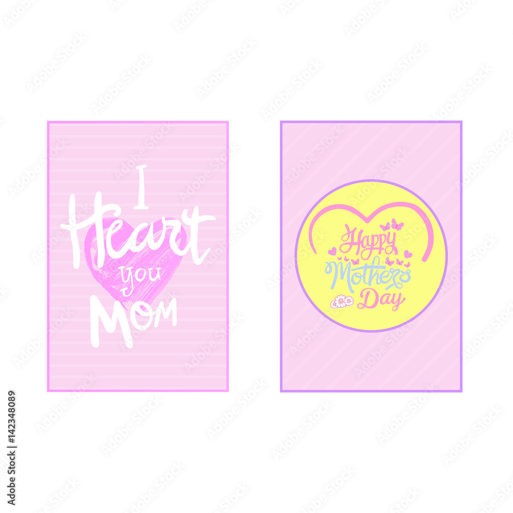 Vector set of mothers day wishes Vector set of mothers day wishes