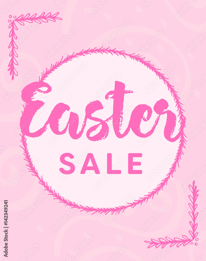 Greeting card with easter sale message Greeting card with easter sale message