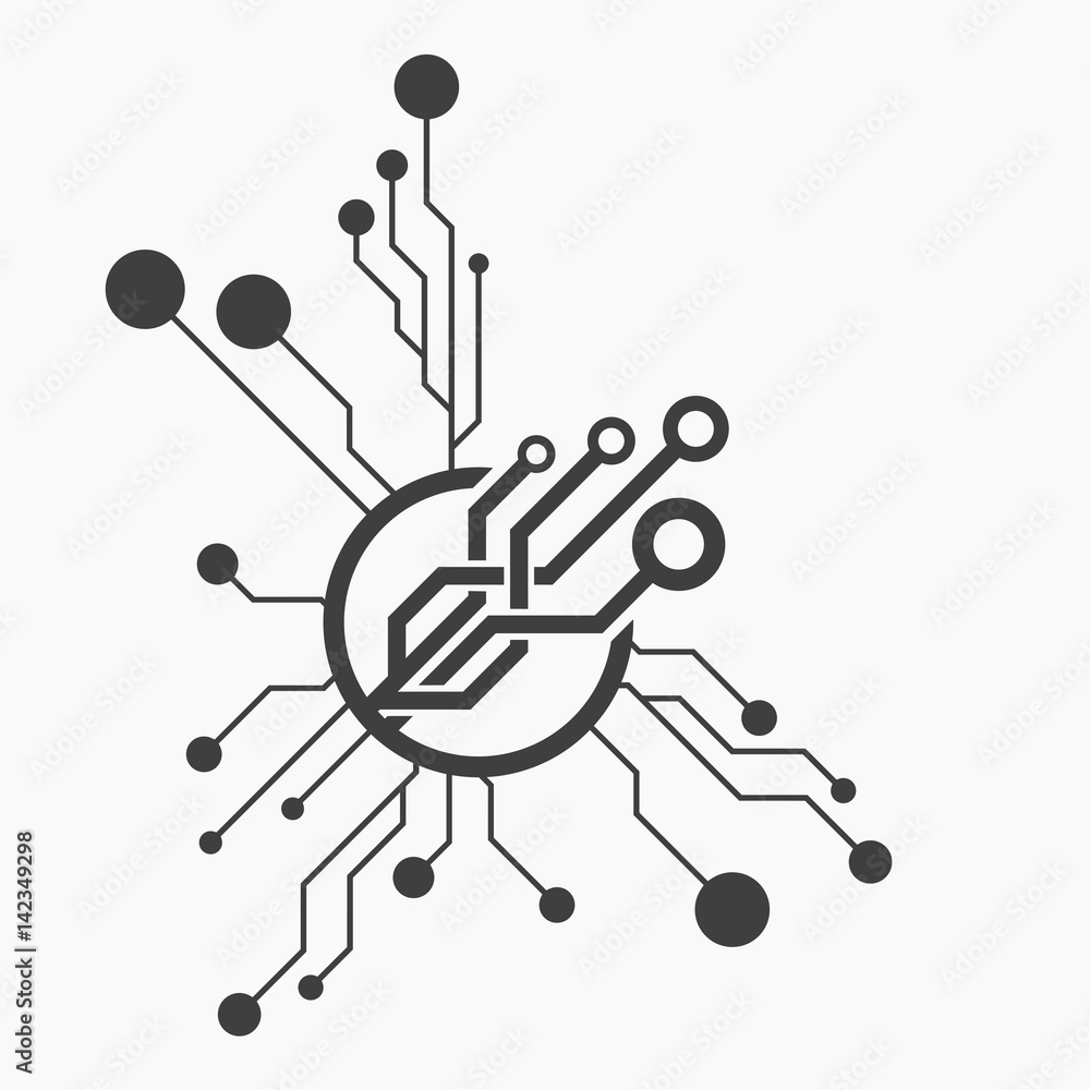 Technology background template Technology background template