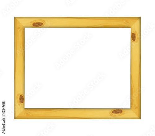 Wood frame isolated on white background © jamroenjaiman