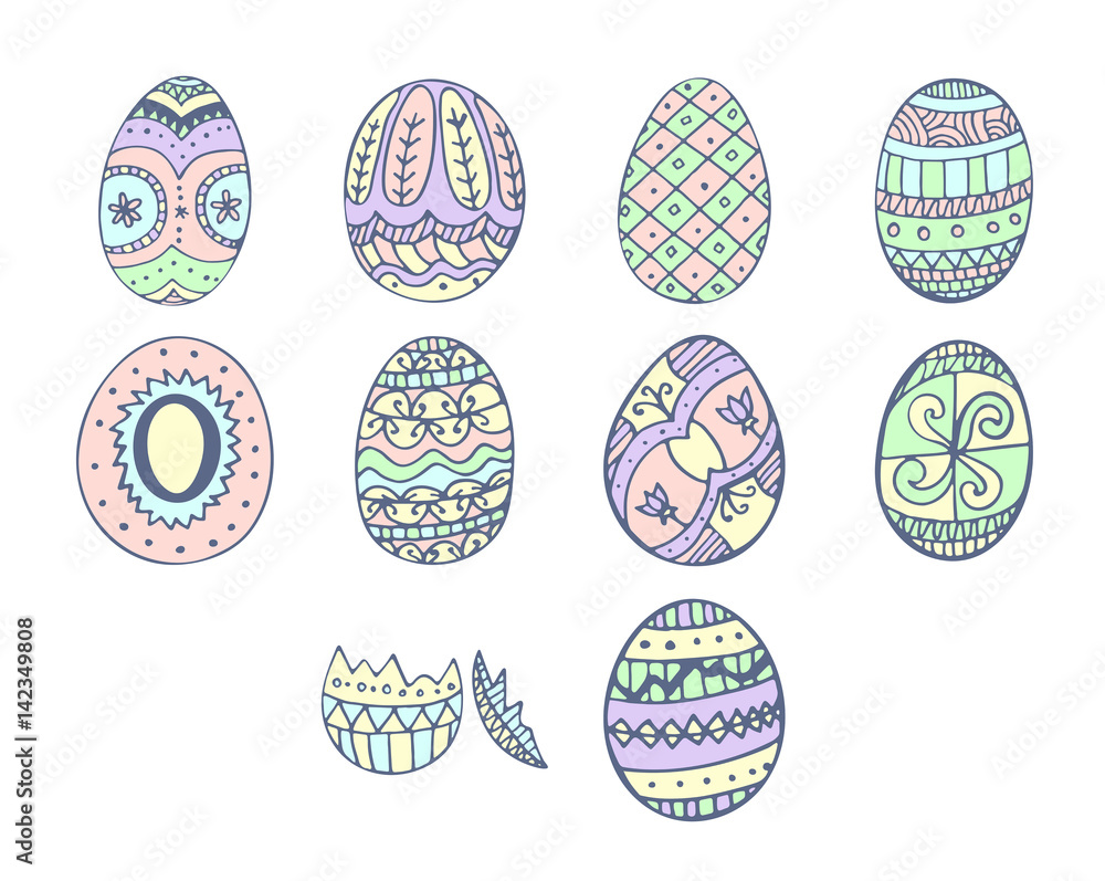 Greeting card with easter egg symbol