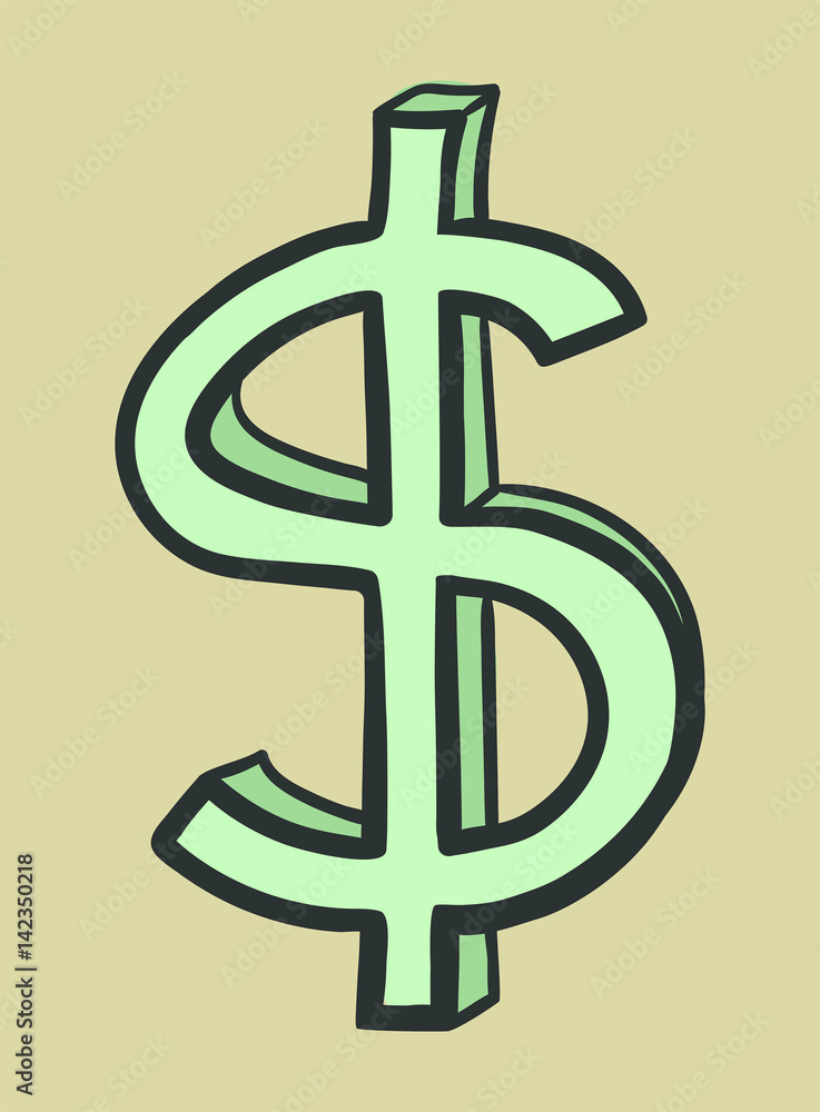 Vector icon of dollar sign