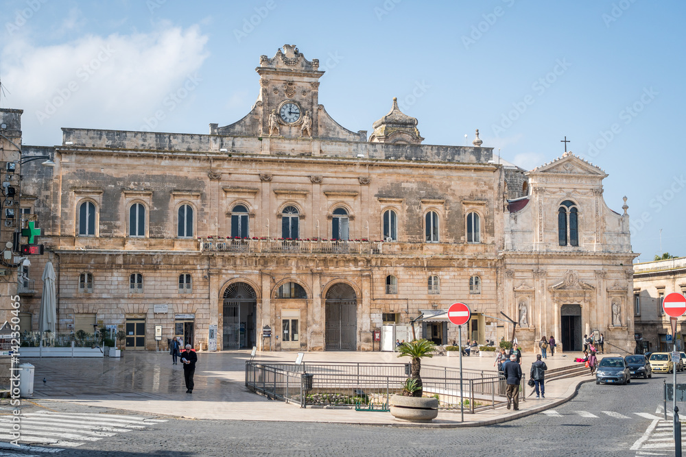 Ostuni city hall, Puglia, Italy