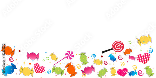 Colorful sweet candy greeting card