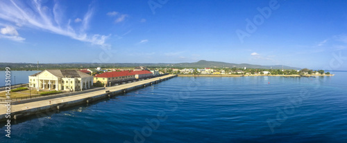Panorama of port in Falmouth, Jamaica