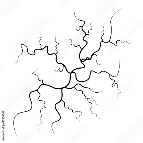 Human Blood Veins Vector. Vessels Illustration