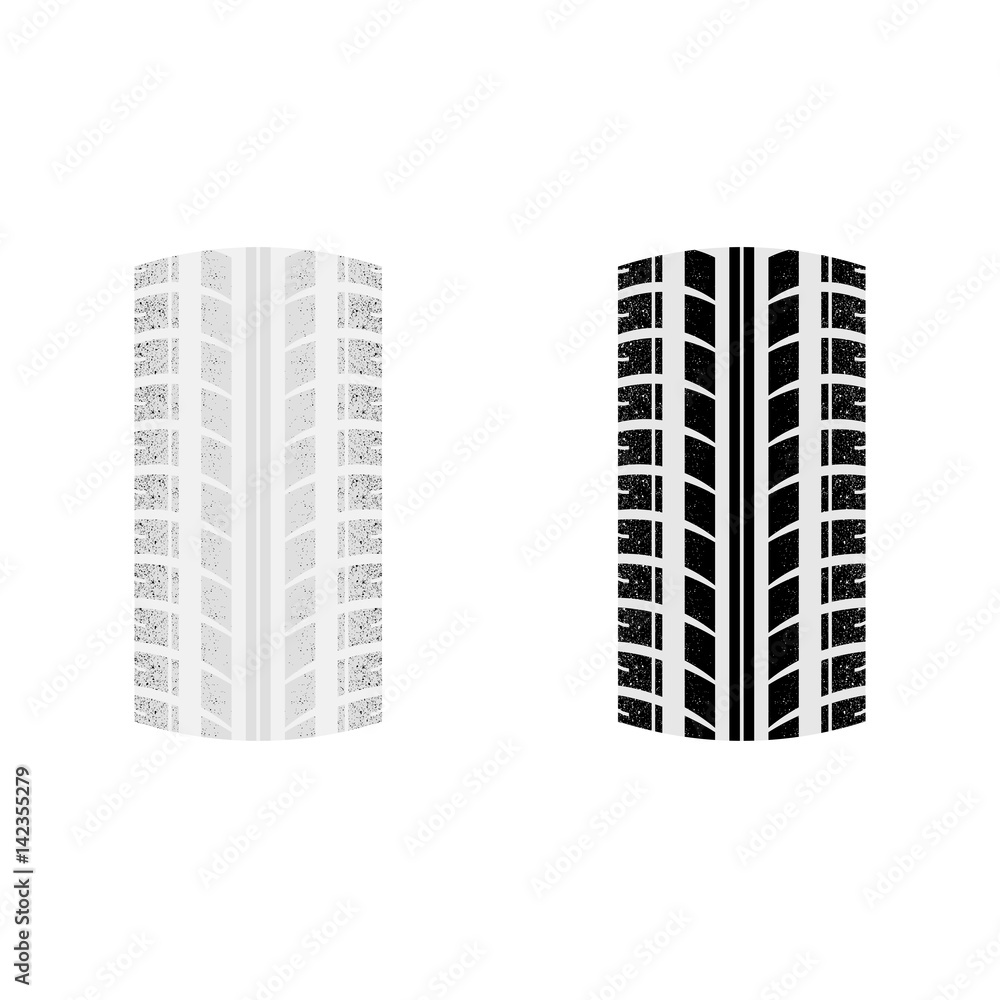 Two tire tracks Two tire tracks