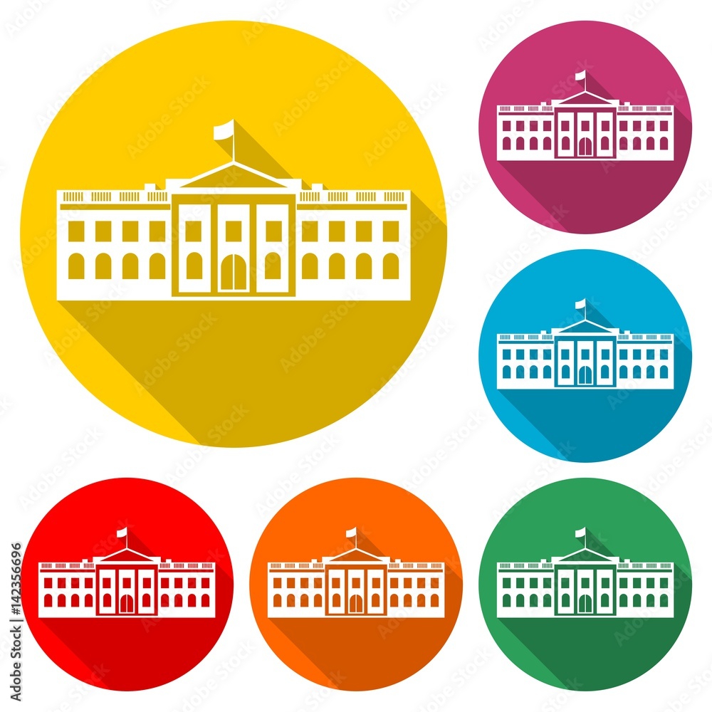 Vector White House icon - Illustration