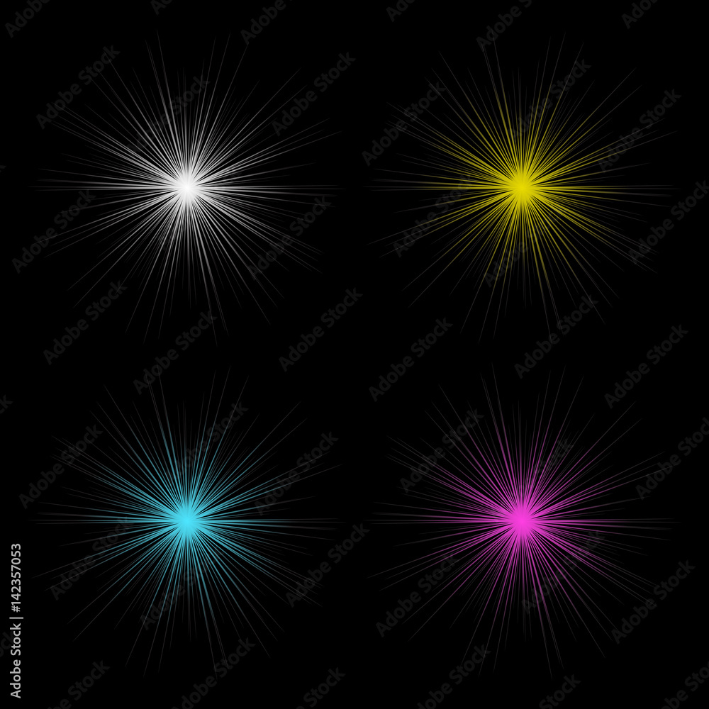 Glow light effect. White glowing light explosion. Glow light effect. White glowing light explosion.