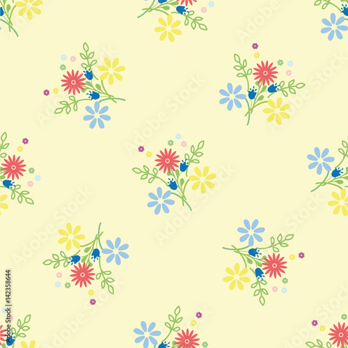 Seamless background of flowers.