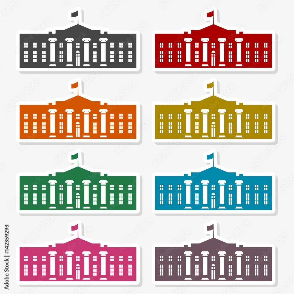 White House icon - Vector Illustration