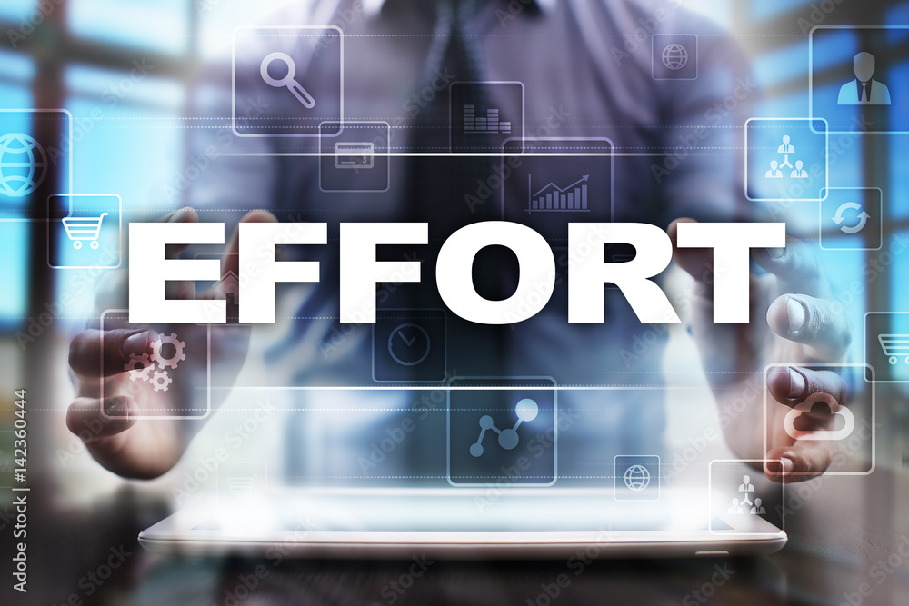 Businessman using tablet pc and selecting effort. Businessman using tablet pc and selecting effort.