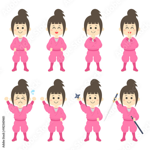 くのいちのイラストセット