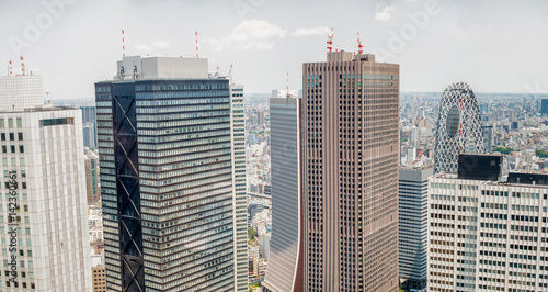 Canvas Print Shinjuku skyline in Tokyo - Japan