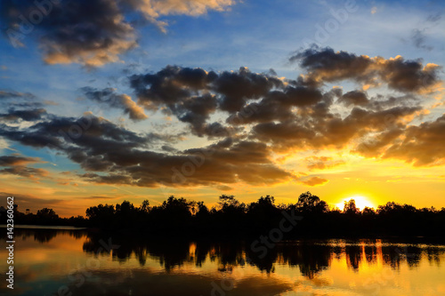 Beautiful atmosphere sky at sunset.