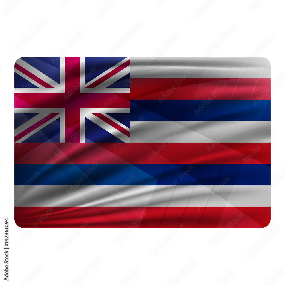 National flag of Hawaiian islands in modern design style. National flag of Hawaiian islands in modern design style.