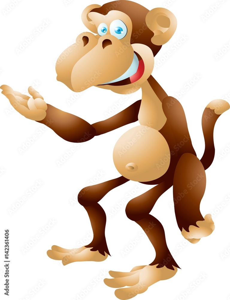 Monkey cartoon looks Monkey cartoon looks