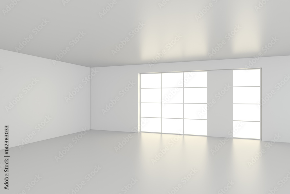 Empty white room interior office. 3d rendering. Empty white room interior office. 3d rendering.