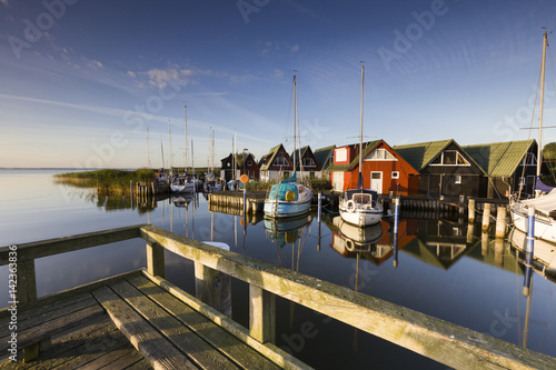 Bootshäuser am Hafen von Althagen, Fischland Darß photo