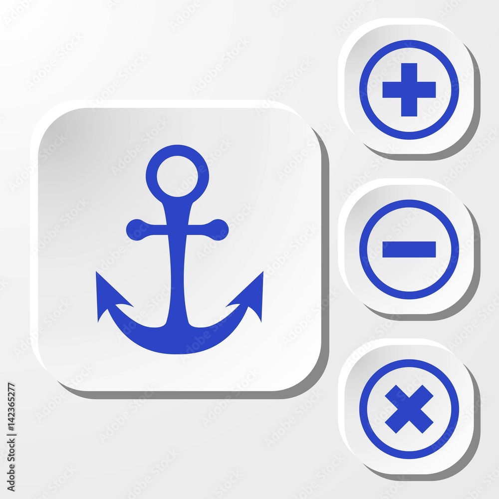 anchor icon stock vector illustration flat design anchor icon stock vector illustration flat design