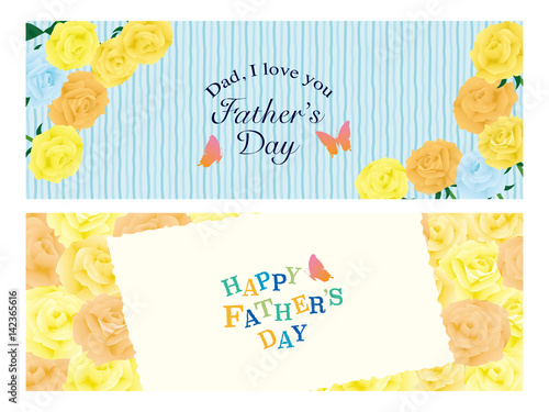 父の日　バラのバナーセット