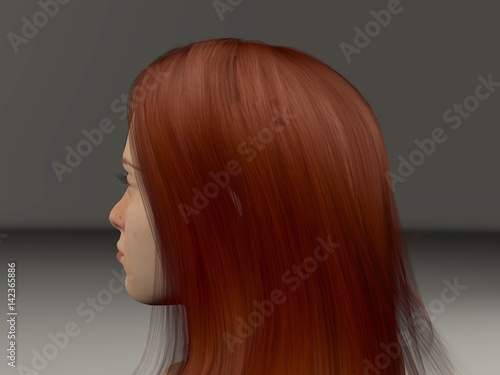 3d rendering of a young woman