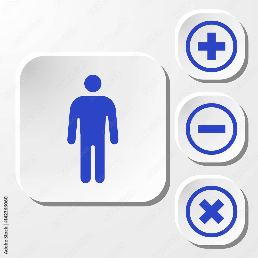 man icon stock vector illustration flat design