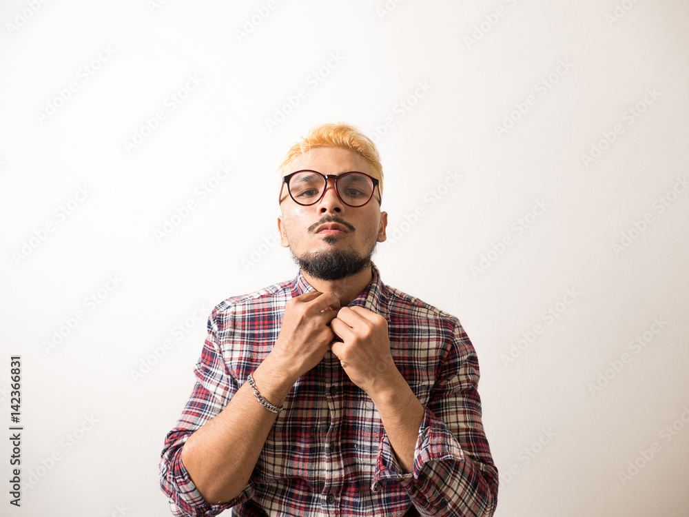 Portrait, hipster style funny crazy. Portrait, hipster style funny crazy.