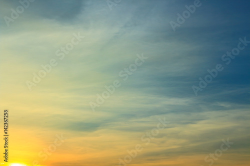 Beautiful atmosphere sky at sunset. © tcareob72