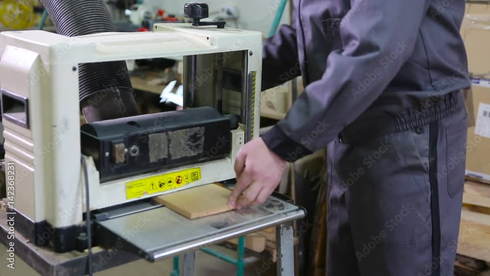 Carpenter Working With Industrial Tool Carpenter Working With Industrial Tool