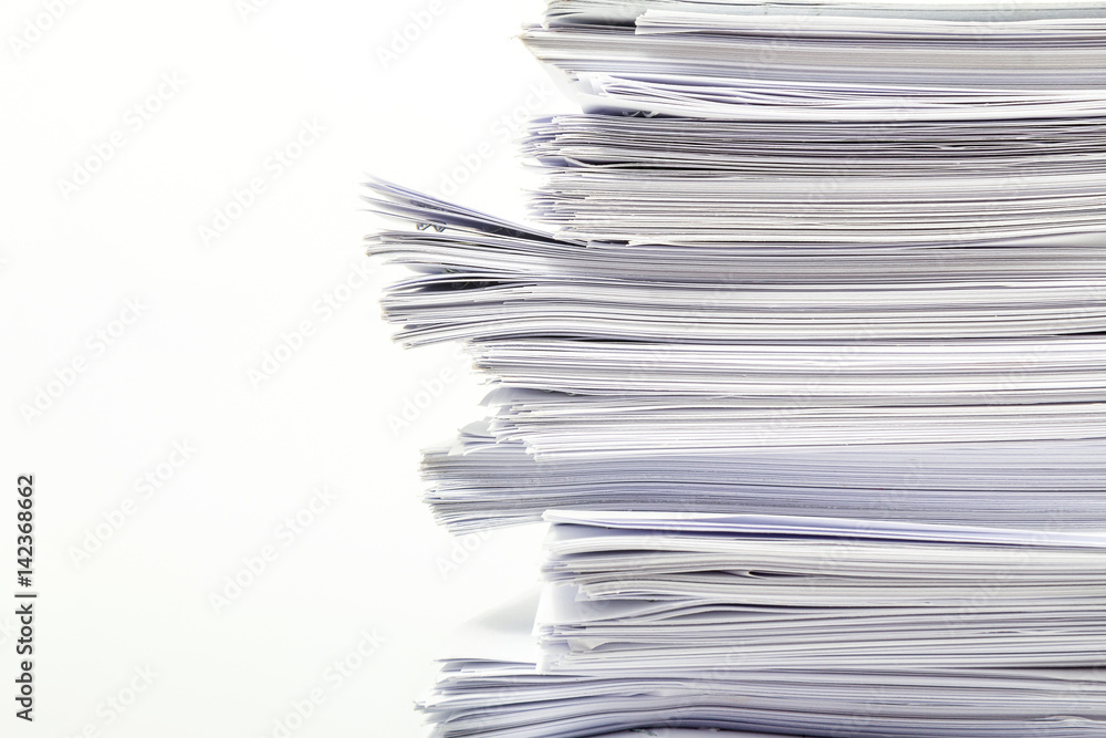 Stack of Documents isolated on white background Stack of Documents isolated on white background