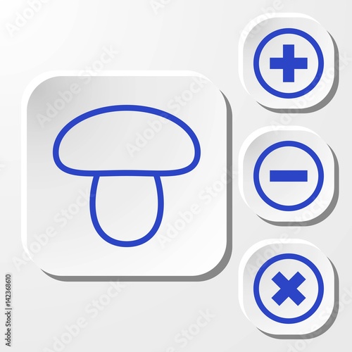 Wallpaper Mural mushroom icon stock vector illustration flat design Torontodigital.ca
