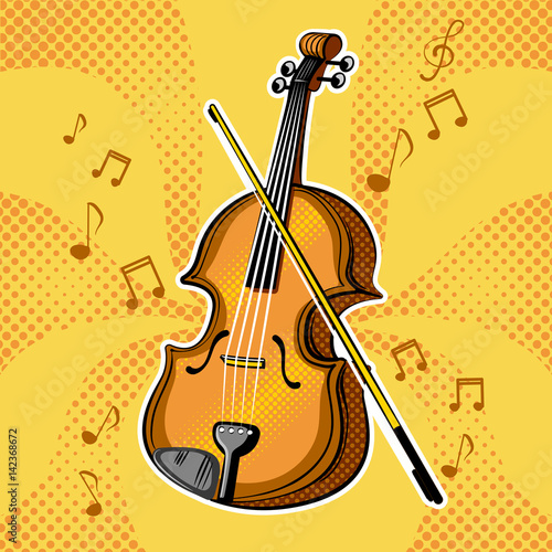 Violin musical instrument vector illustration