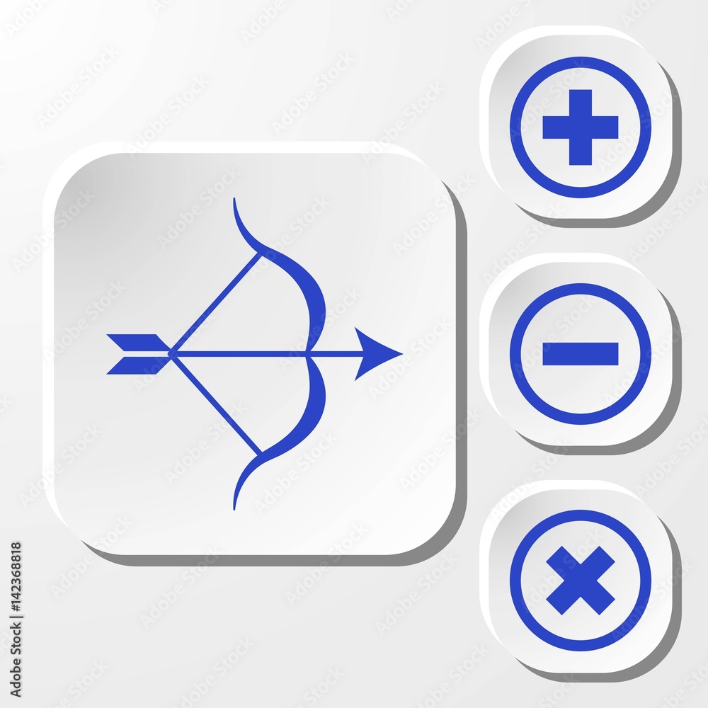 Archery Arrow Target Equipment Sport Icon Flat Vector Illustration Archery Arrow Target Equipment Sport Icon Flat Vector Illustration