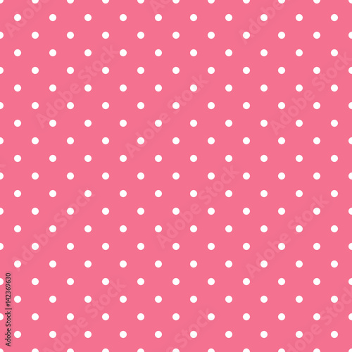 Seamless pink polka dot background. Vector illustration eps 10.
