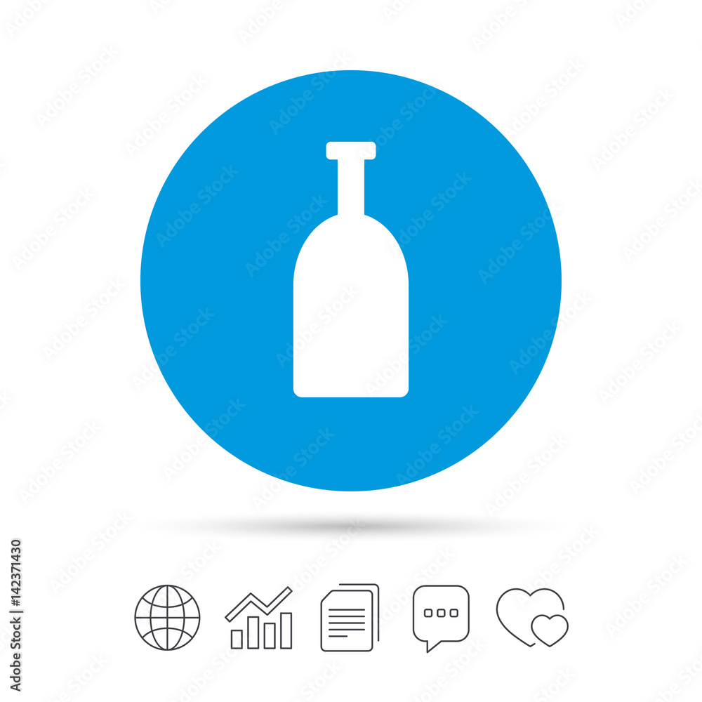 Alcohol sign icon. Drink symbol. Bottle. Alcohol sign icon. Drink symbol. Bottle.