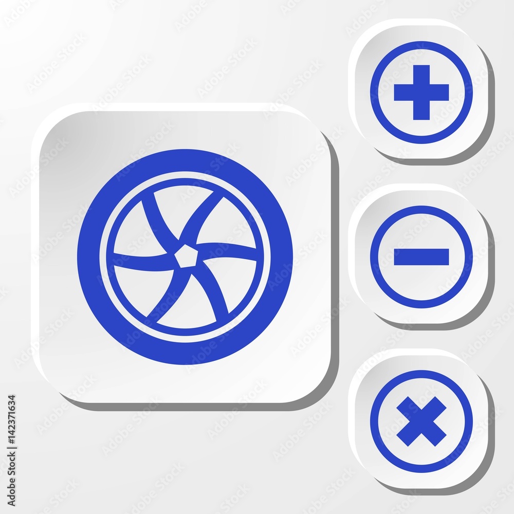 wheel icon stock vector illustration flat design