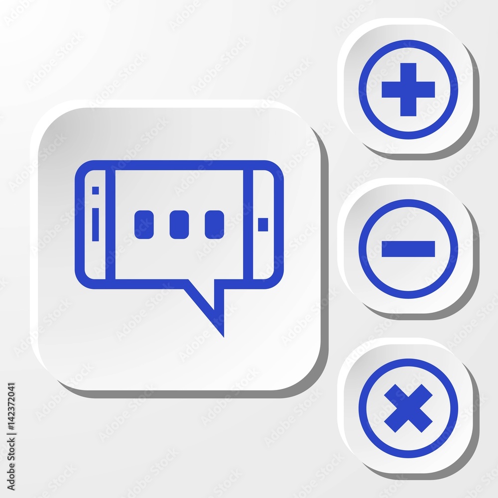 message or chat on smartphone icon stock vector illustration flat design message or chat on smartphone icon stock vector illustration flat design